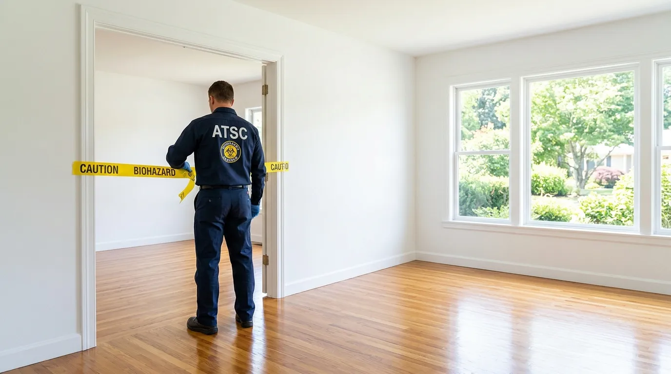 Certified biohazard cleanup crew performing Trauma Scene Cleanup in Venice
